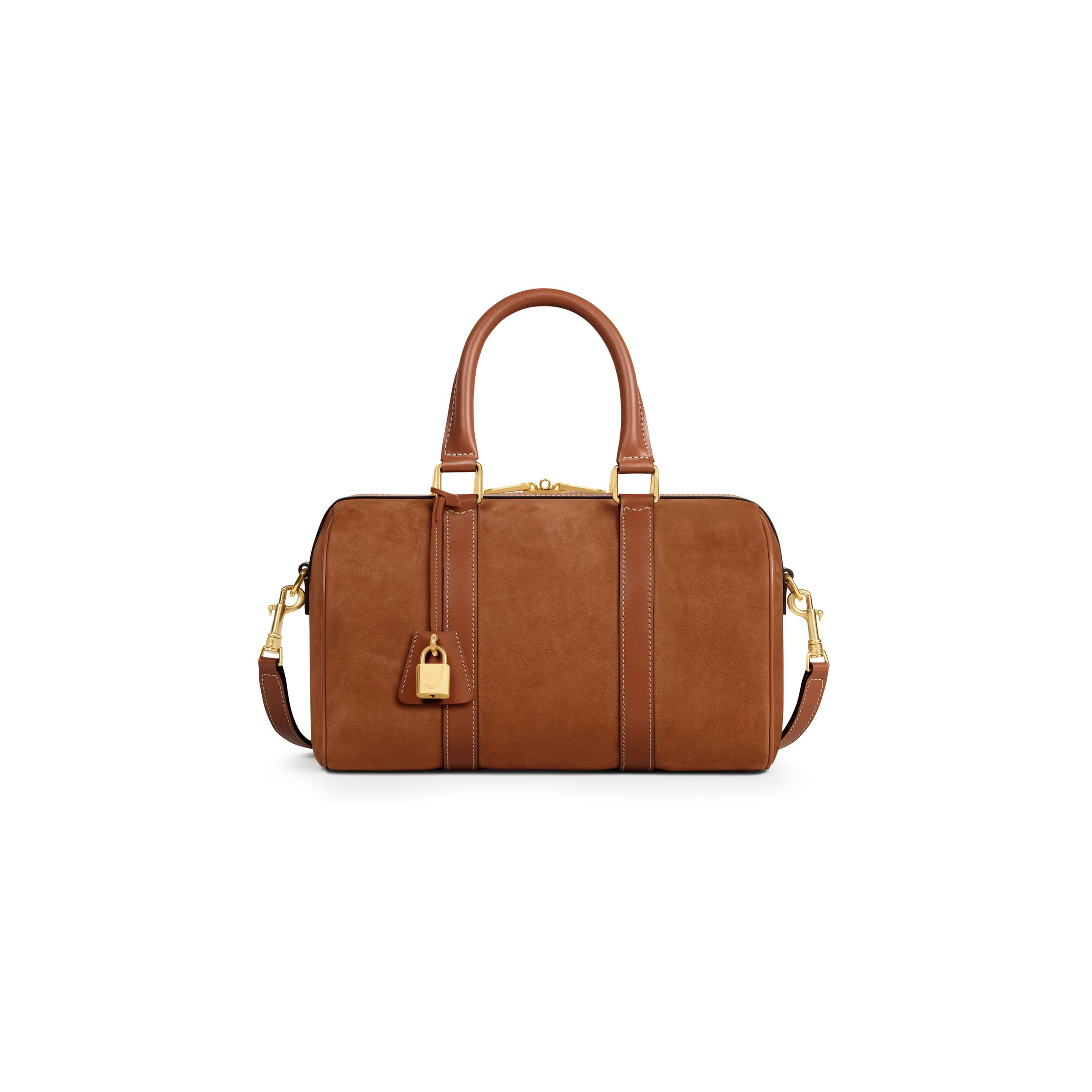 Ce1i*e medium boston bag in nubuck calfskin celt29u4 (25*19*13cm)